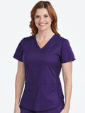 7459 V-NECK SHIRTTAIL TOP (Size: XS-3X)